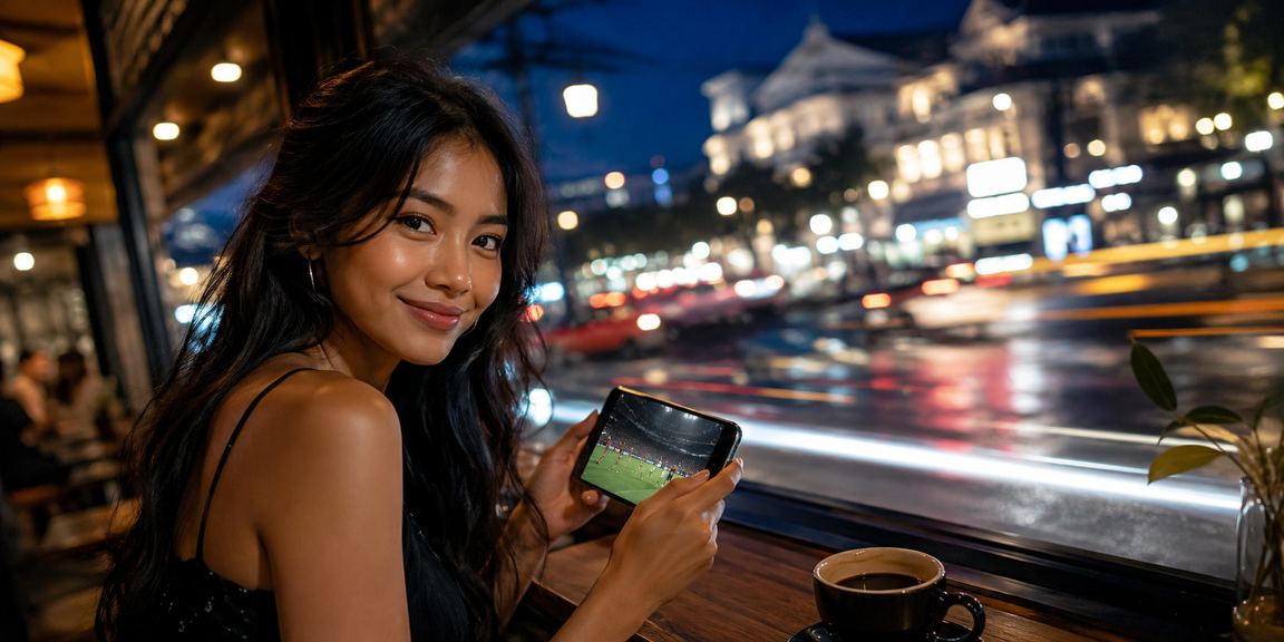Pengguna membuka pengaturan batas bermain di aplikasi casino lewat ponsel